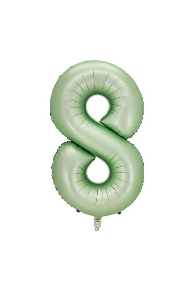 İSTOÇ PARTİ Water Green Color Number Foil Balloon 76 cm - 8