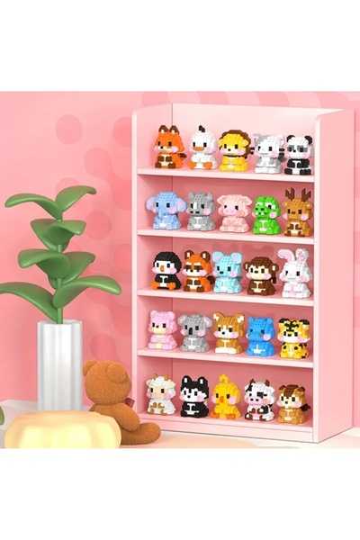 womi Sevimli Hayvanlar Blok Yapboz Yapı Taşı Hediyelik Figür (1 Adet Gönderilir)