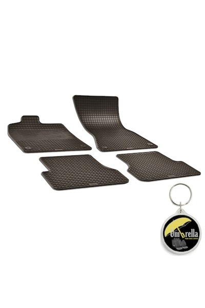 Umbrella Set 4 auto rubber mats Urban Line for Audi A6 (C7) (2011-2018) with keychain