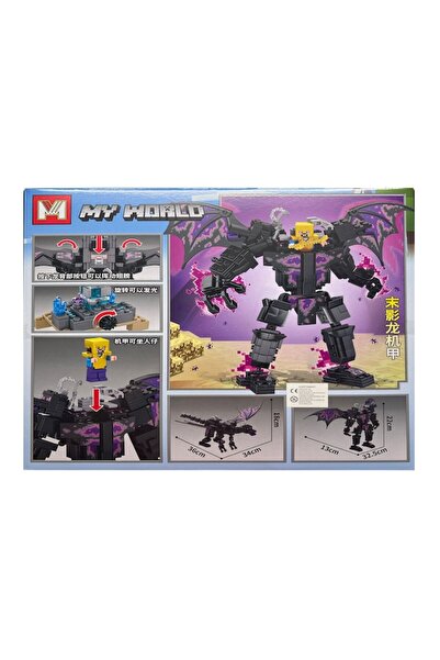 OEM Minecraft 2-in-1 Building Set - Black Dragon, 494 Pieces
