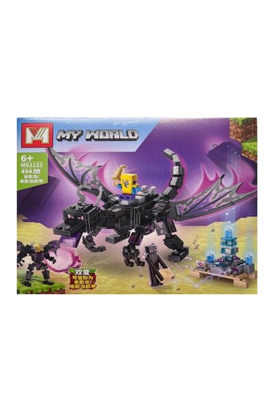OEM Minecraft 2-in-1 Building Set - Black Dragon, 494 Pieces