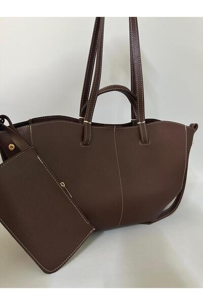 RumyaCollection Жіноча велика сумка з магнітною застібкою для рук і плечей Pinterest, кольору гіркого кави