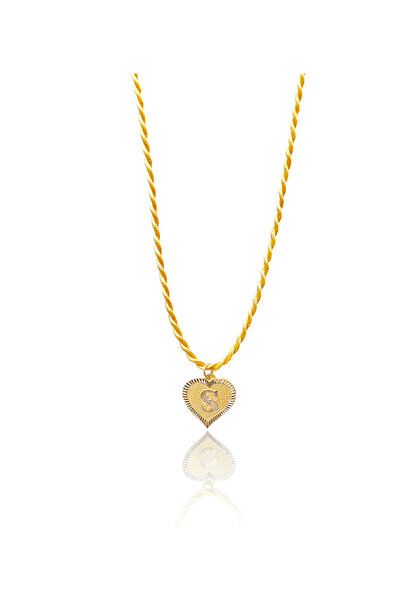 Nezihhan 0.25 Gram 14 Ayar S Harfi İpli Kalp Kolye