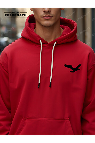 EFFRENATU Bird Patterned Colorful Printed Hoodie Tracksuit