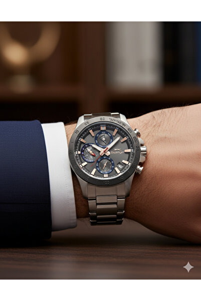 Slazenger Sl.09.2482.2.02 Men's Wristwatch | 10 Atm Water Resistance, Steel Power on Grey Dial