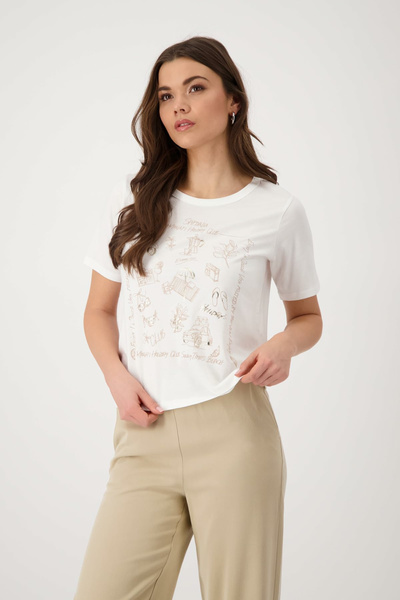 Monari Rundhals T-Shirt für Damen