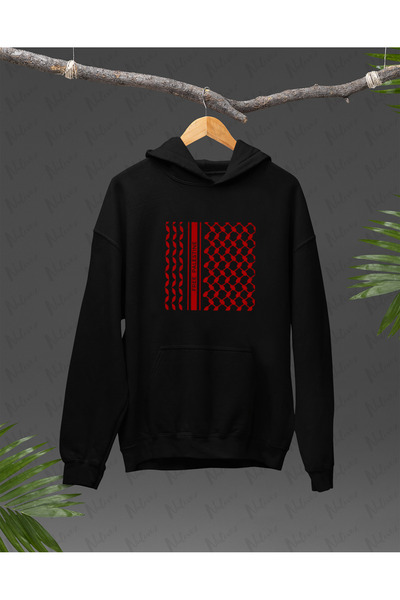 Nulivez هودي كبير الحجم للجنسين بتصميم فلسطيني مطبوع عالي الجودة