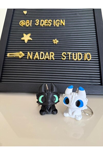NadarStudio How to Train Your Dragon Toothless and Light Fury Set of 2 Cute K...