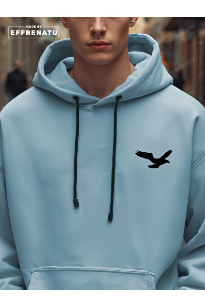 EFFRENATU Bird Patterned Colorful Printed Hoodie Tracksuit