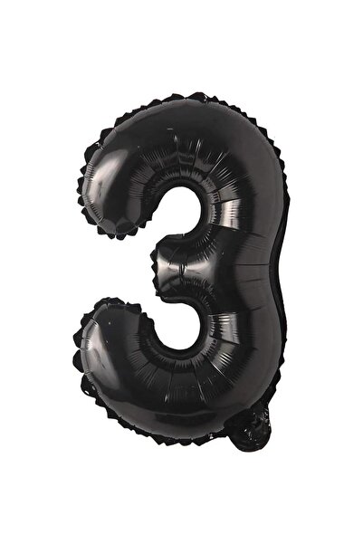 İSTOÇ PARTİ Black Color Number Foil Balloon 76 cm - 3