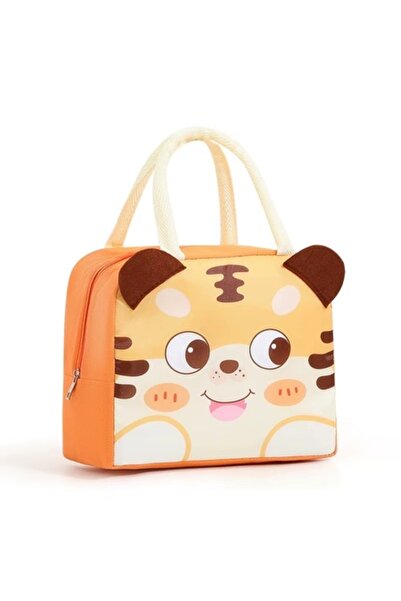 Manolex Geantă de prânz izotermă model Tigru galben 23x19x13cm, material Oxford