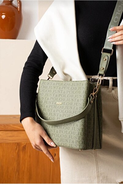 eflanmoda Geantă de mână și de umăr pentru femei Just Polo cu 5 compartimente