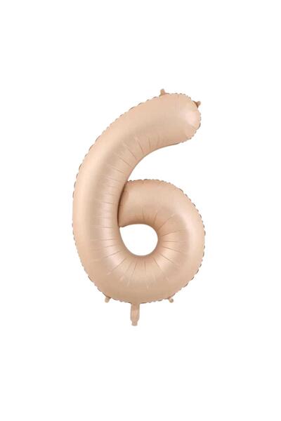 İSTOÇ PARTİ Sand Beige Color Number Foil Balloons 76 cm - 6