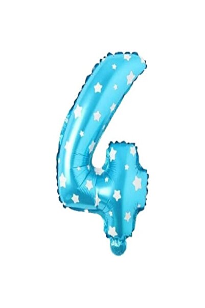 İSTOÇ PARTİ Dotted Blue Color Number Foil Balloon 40 cm - 4