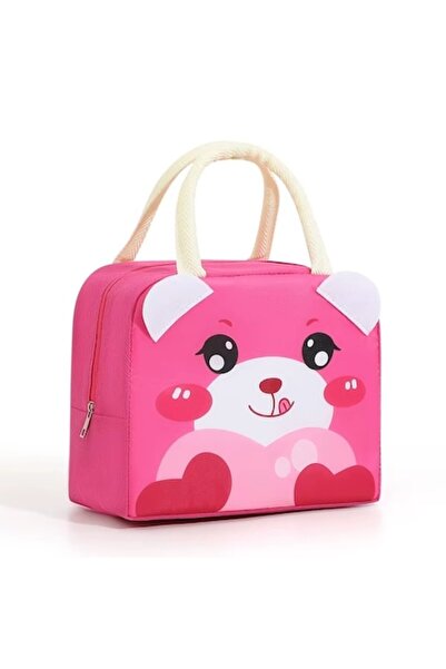 Manolex Geantă termică pentru prânz model ursuleț roz 23x19x13cm, fără BPA