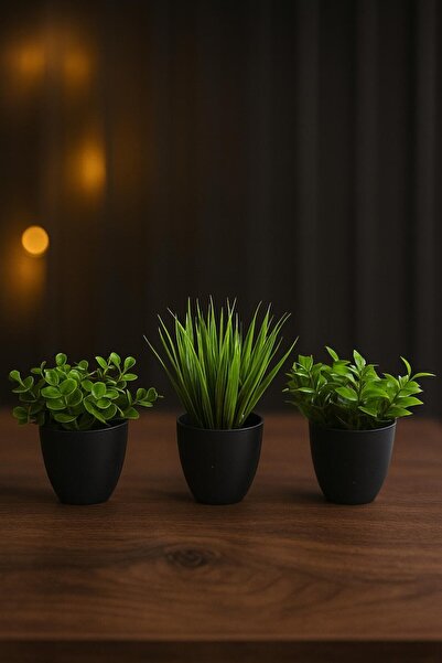 “Triple Artificial Potted Leaf Series – Home & Office Decorative Flower”