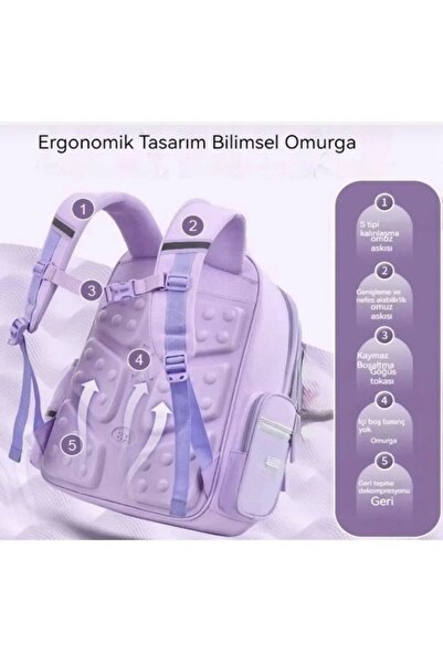 seyuse KUROMİ БАГАТОФУНКЦІОНАЛЬНИЙ ШКІЛЬНИЙ РЮКЗАК У КОРЕЙСЬКОМУ СТИЛІ З АКСЕСУАРАМИ