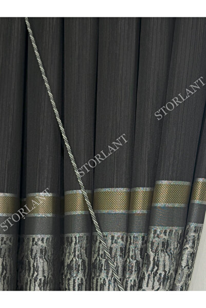 Storlant Samyeli Black Panel Background Curtain L Preferred - 1/3 Frequent Pleats L with Accessories Gift L Suitable for Any Room