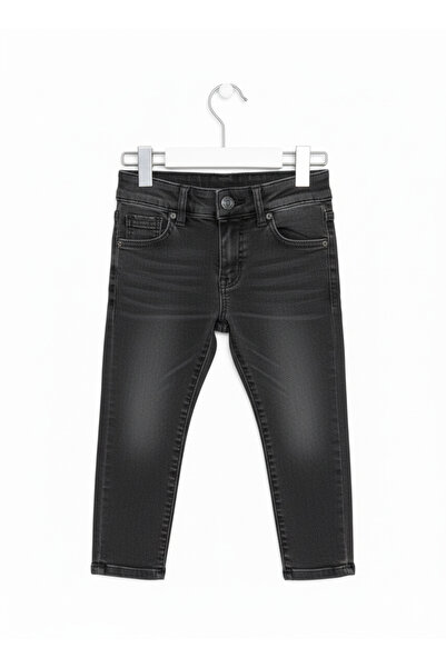 Selvira Erkek Çocuk Eskitme Yıkamalı Likralı Slim Fit Dar Kesim Kot Pantolon