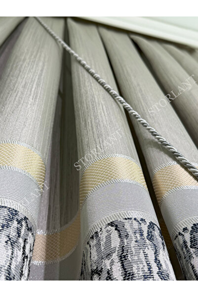 Storlant Samyeli Beige Panel Background Curtain L Preferred - 1/3 Regular Pleats L with Accessories Gift L Suitable for Any Room