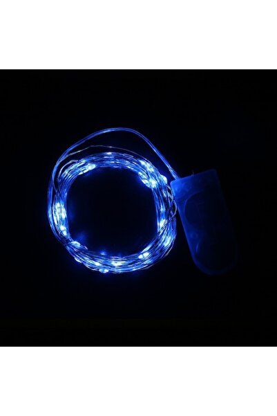 GOLD MARKET Lumini de Crăciun cu baterii, 3 m, 30 LED-uri, albastre, sârmă subțire de cupru, exterior/interior