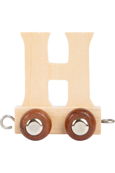 Small Foot Tren cu litere, din lemn, Vagoane si Locomotiva