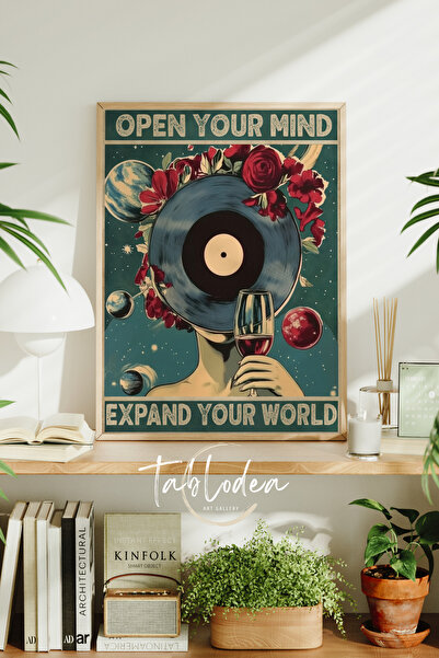 tablodea Deschide-ți mintea, pictură retro pe pânză, ilustrație decorativă Pi...