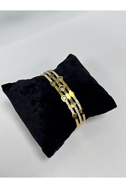 VLDORO Doro Heart Detailed Steel Bracelet