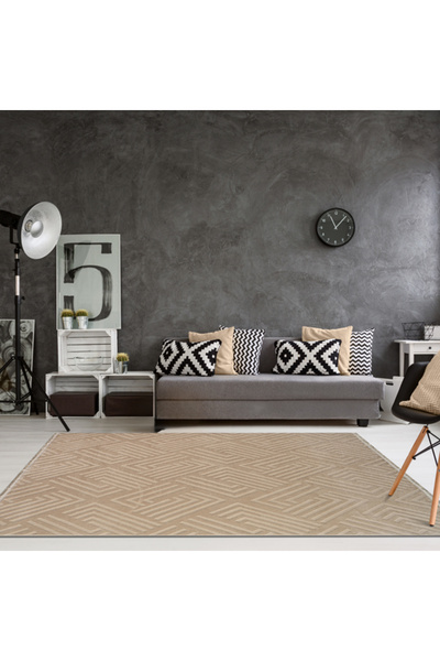 AGORATEKSTİL Fluffy Embossed Anti-Slip Rug OPPO