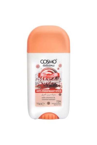 Cosmo مزيل عرق ستيك برائحة الكاكاو الساخن والنعناع من ديليشس - 75 جم