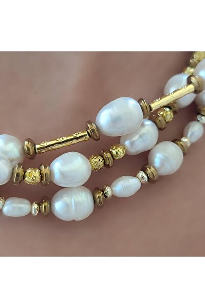 elinasaccessories El yapımı baraque inci choker kolye gerçek inci tasarım kolye dogaltas kolye