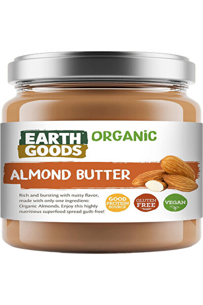 Earth Goods Organic زبدة اللوز المحمصة 200 غرام × 6