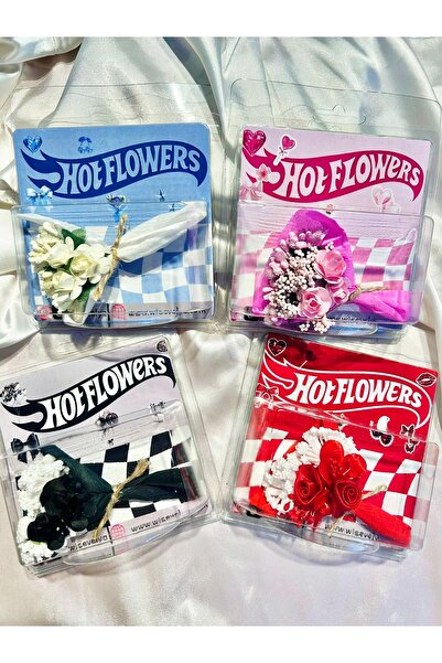 DEK Hot Flowers Dekoratif Mini Çiçek Buketi – Renkli Hediyelik Yapay Çiçek (T...