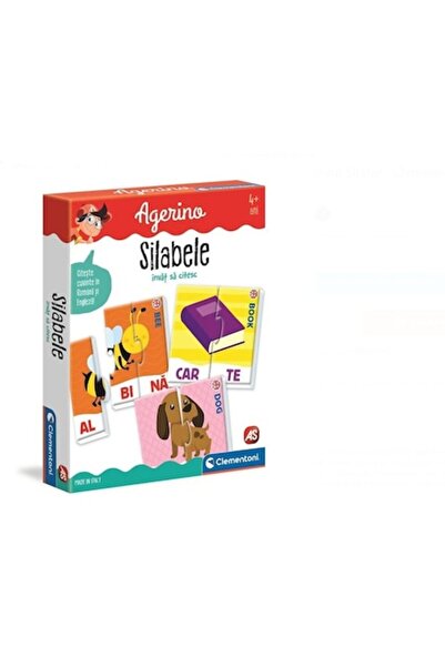 CLEMENTONI Joc educativ Agerino Silabe, 60 piese, bilingv RO/EN, dimensiuni 22, 7x5x29cm