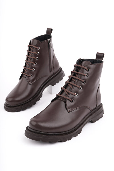 Madam Tarz LYK-1001 Bağcıklı Düz Deri Bot