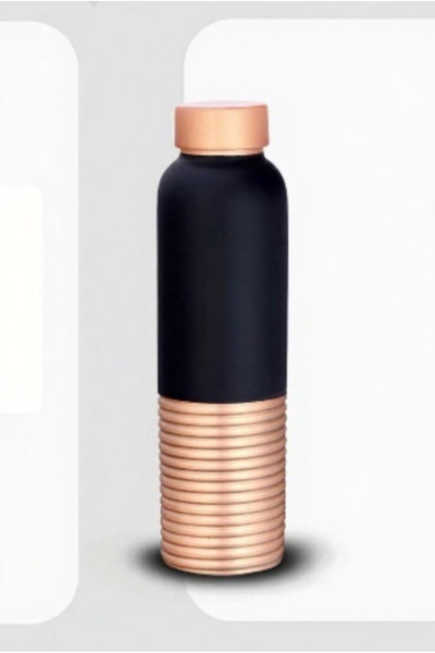 Kraftique زجاجة أوريو سوداء نحاسية