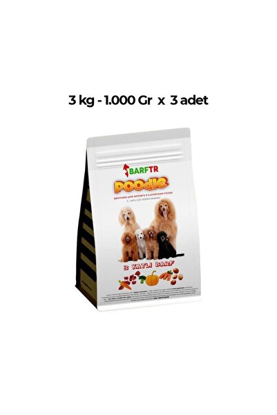 BARFTR 3 Katlı Barf Köpek Maması 3 Kg 1000 gr Tekli Ambalajlarda