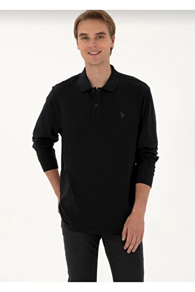 U.S. Polo Assn. Erkek Siyah Basic Sweatshirt TRENDMOOD