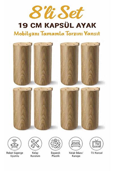 İMT AKSESUAR Capsule Bohemian 15 cm Furniture Sofa Coffee Table Tv Unit Seat and Console Leg