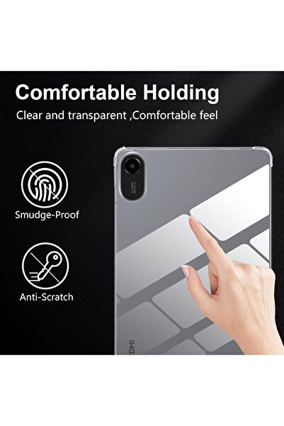 m.tk moveteck Xiaomi Redmi Pad 2 11 İnç 2025 Kılıf Arkası Şeffaf Köşe Korumalı Darbeye Dayanıklı Tablet Kılıfı
