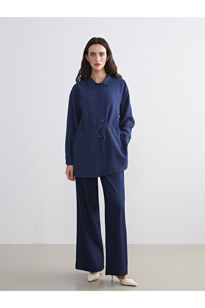 LC Waikiki Wideleg Women's Jeans Pants with Elastic Waist