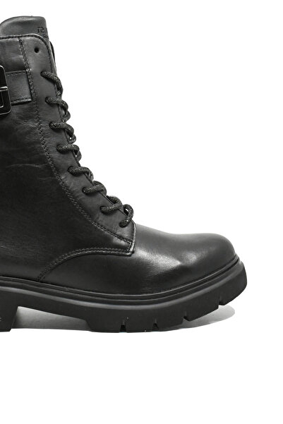 Remonte Women's high boots black, combat style, leather