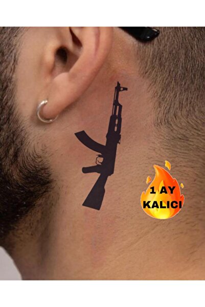 Mecit Tuhafiye 1 AY KALICI KLAŞNİKOF SİLAH KOL BİLEK VÜCUT İÇİN