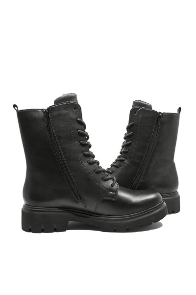 Remonte Women's high boots black, combat style, leather