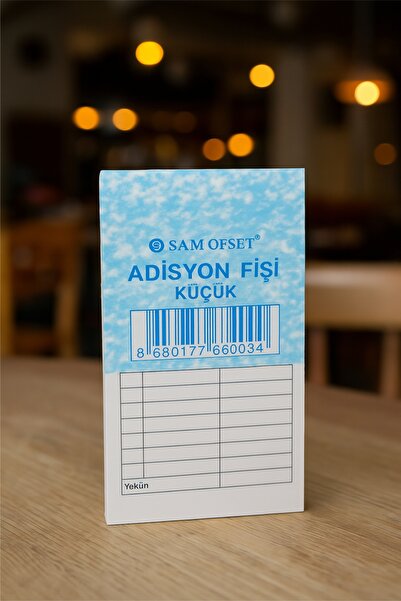 sam ofset Adisyon Bilgi Fişi, Adisyon Defteri Ölçüsü: 7x15 cm. 100 Yapraklı, ...