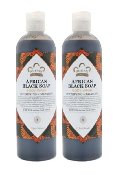 Nubian Heritage عبوة من صابون الجسم الأسود الأفريقي 384 مل