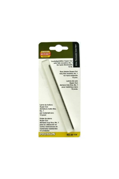 JollyMag Blades without pin for fret saw, Proxxon 28114, 50 TPI, 12 pieces
