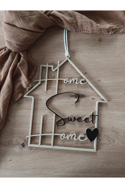 MYA DESİGN JEWERLY 3D Home Sweet Home Door Ornament