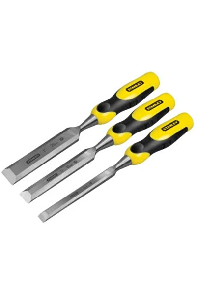 Stanley 2-16-883, Set of 3 DynaGrip Chisels for Wood, 12/18/25 mm