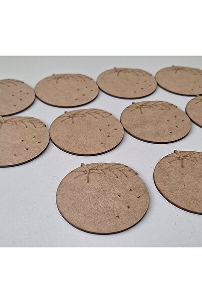 Ebrulisler 10 Pieces Orange Activity School Course Activity Kindergarten Nursery Wooden Painting Set